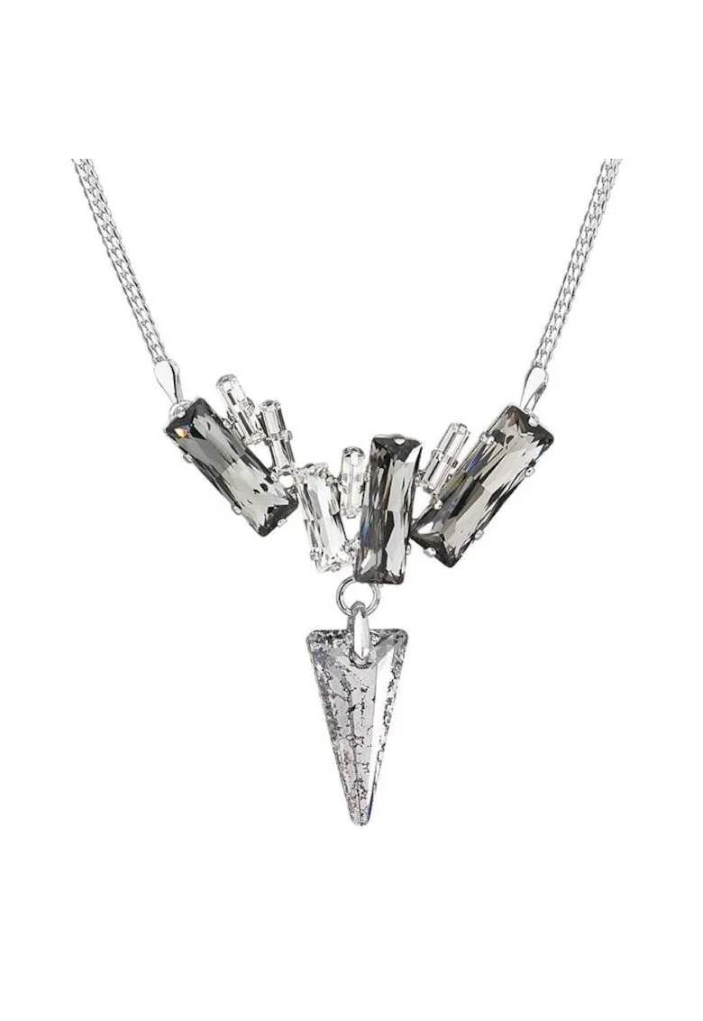 Colier cu cristale Swarovski  Colourmix (Black patina) 7430-5798-03, Argintiu, Negru