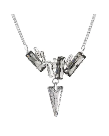 Colier cu cristale Swarovski  Colourmix (Black patina) 7430-5798-03, Argintiu, Negru