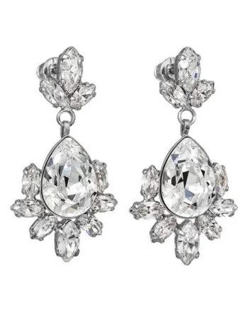 Cercei cu cristale Swarovski  Crystal 7440-5781-02, Argintiu