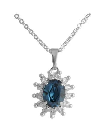 Colier cu cristale Swarovski  Montana 7430-6030-04, Albastru