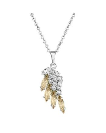 Colier cu cristale Swarovski  Crystal / Golden Shadow 7430-6046-03, Argintiu, Auriu