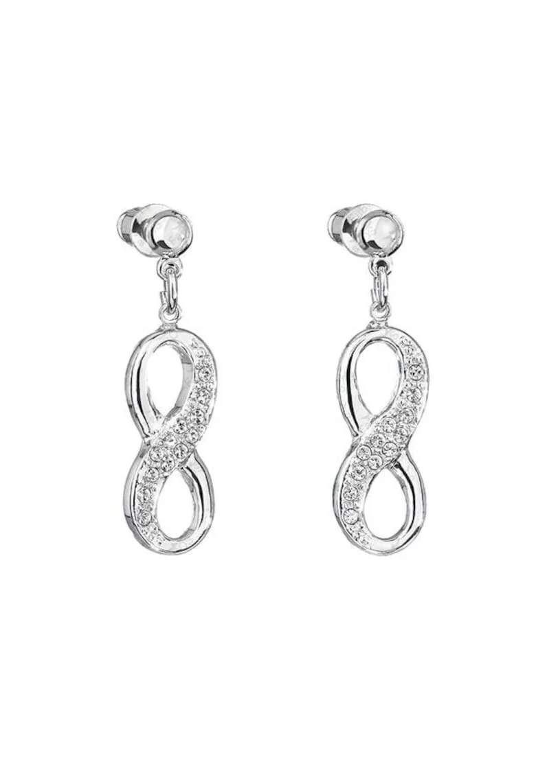 Cercei cu cristale Swarovski  Crystal 7440-6348-02, Argintiu