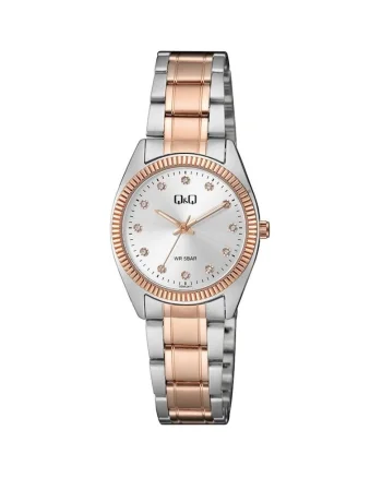 Ceas dama  QZ65J411Y Quartz Argintiu, Rose gold