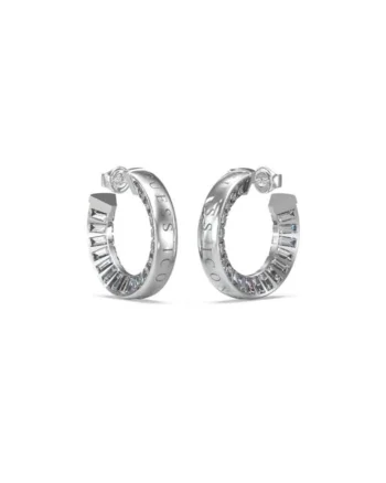 Cercei  Icon rotunzi cu cristale JUBE03008JWRHT-U, Argintiu