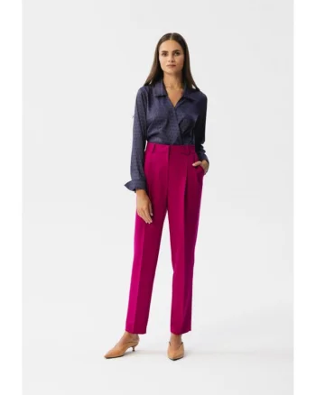 Pantaloni eleganti de dama,  Anigran, pruna, Violet/Lila
