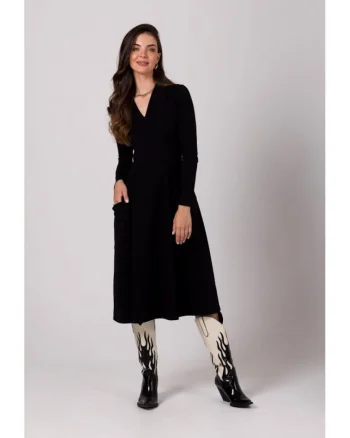 Rochie maxi de dama Colgrellam B266 negru, Negru
