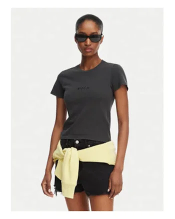 Tricou dama,  negru, bumbac, regular fit