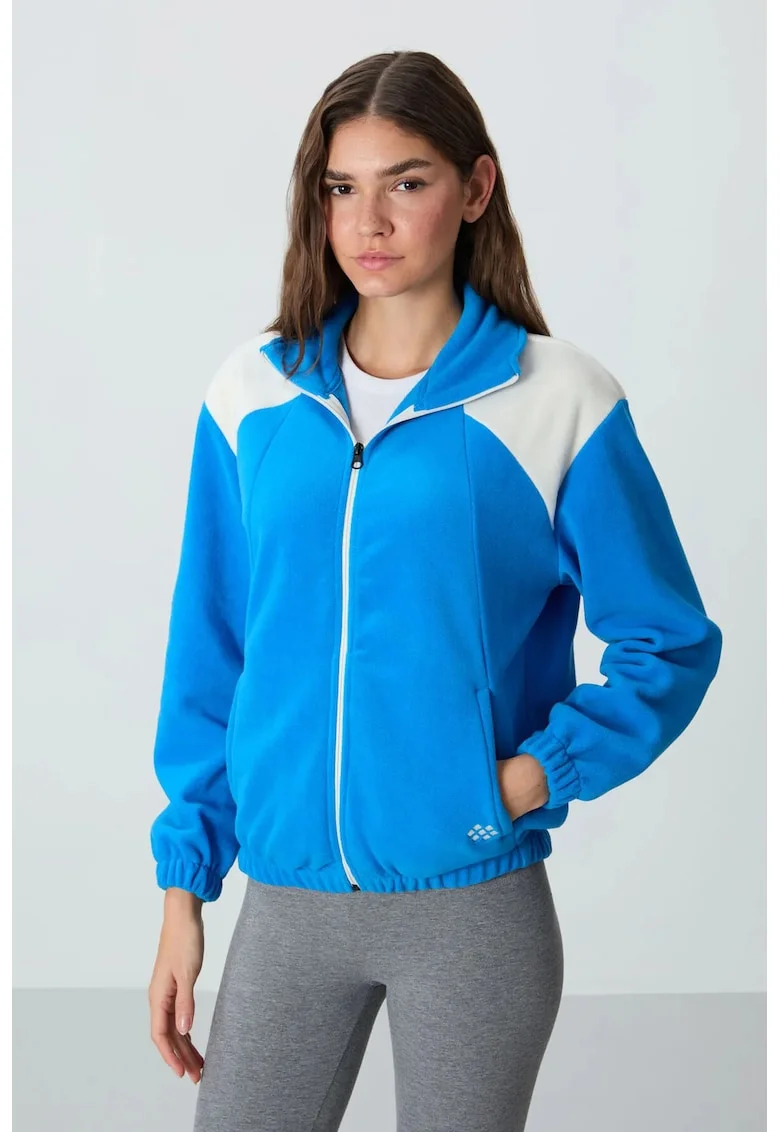 Hanorac dama,  oversized, albastru, fleece