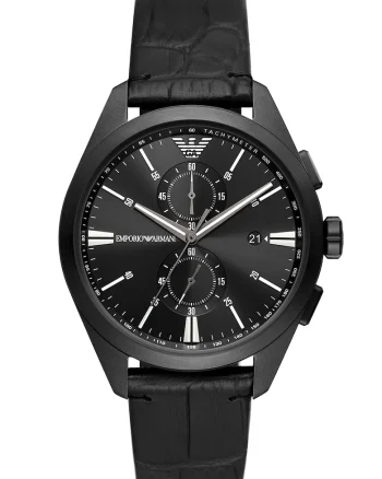 Ceas quartz cronograf, Negru