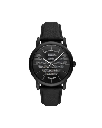 Ceas automatic cu cadran cu mecanism vizibil, Negru
