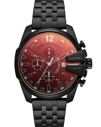 Ceas quartz cronograf, Negru