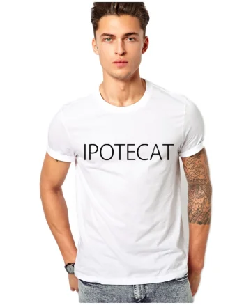 Tricou alb barbati - Ipotecat