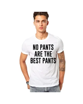 Tricou alb barbati - No pants