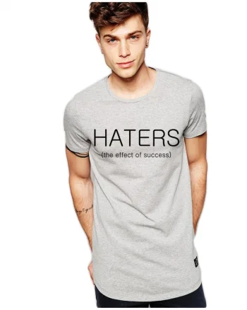 Tricou gri barbati - Haters