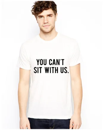 Tricou Sit With Us - Alb