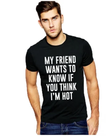 Tricou negru barbati - My Friend Wants To Know