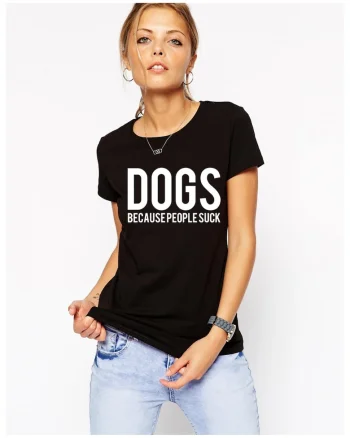 Tricou dama negru - DOGS