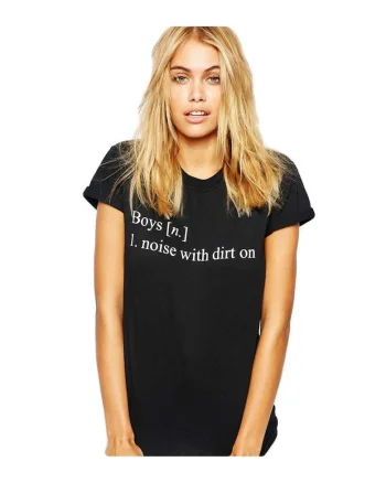 Tricou dama negru - Boys