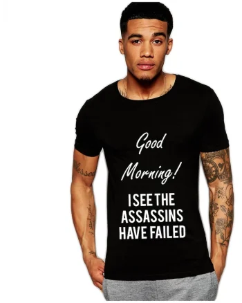 Tricou negru barbati - Assassins faild, Negru