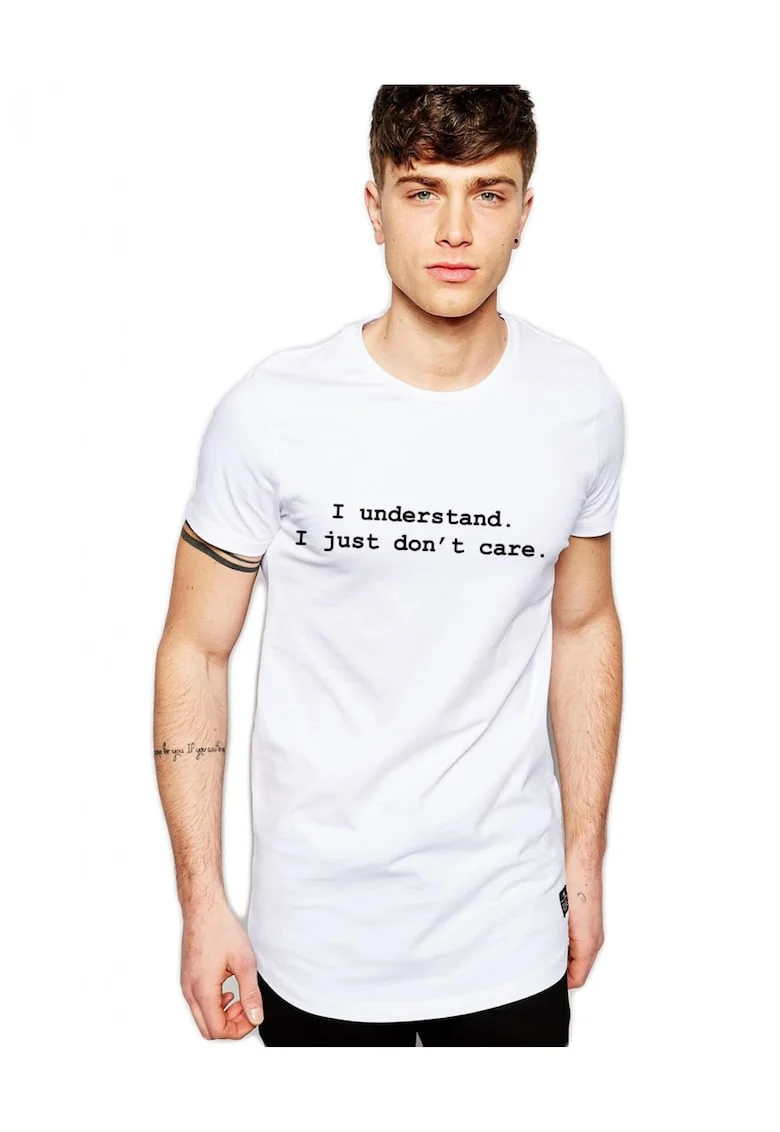 Tricou barbati alb - I understand, Alb