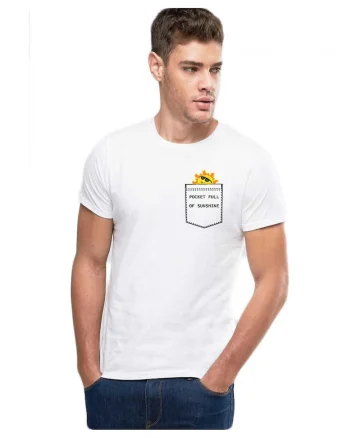 Tricou barbati alb - Sunshine