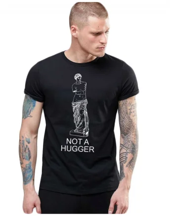 Tricou barbati negru - Not a hugger