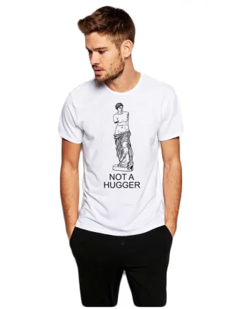 Tricou barbati alb - Not a hugger