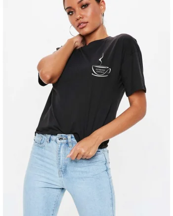 Tricou dama negru - Espresso Yourself II