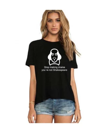 Tricou dama negru - Shakespeare Drama