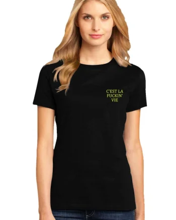 Tricou dama negru - C'est la vie
