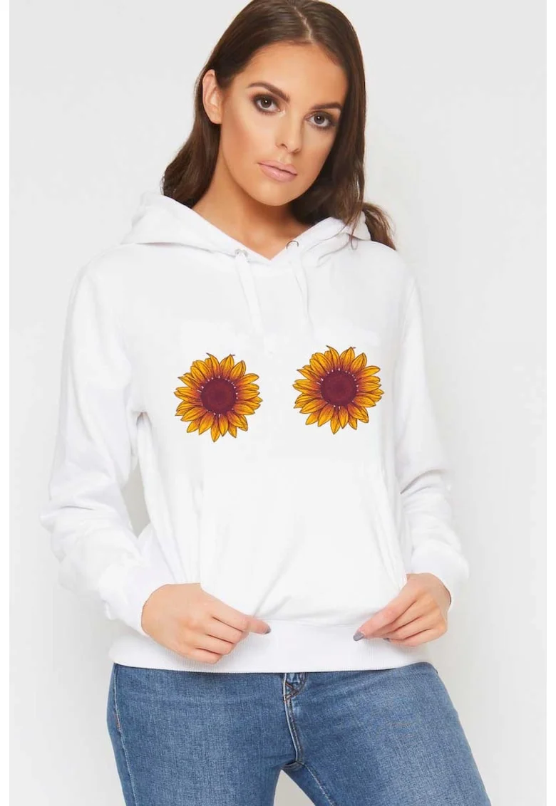 Hanorac dama alb - Sunflower
