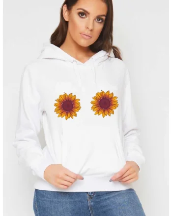 Hanorac dama alb - Sunflower