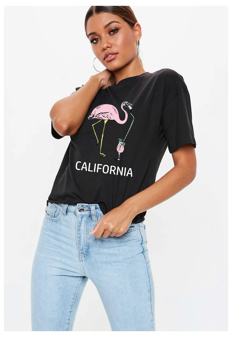 Tricou dama negru - California