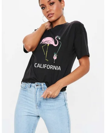 Tricou dama negru - California