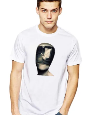 Tricou barbati alb - Dali - Globul