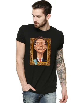 Tricou barbati negru - Dali - Frame