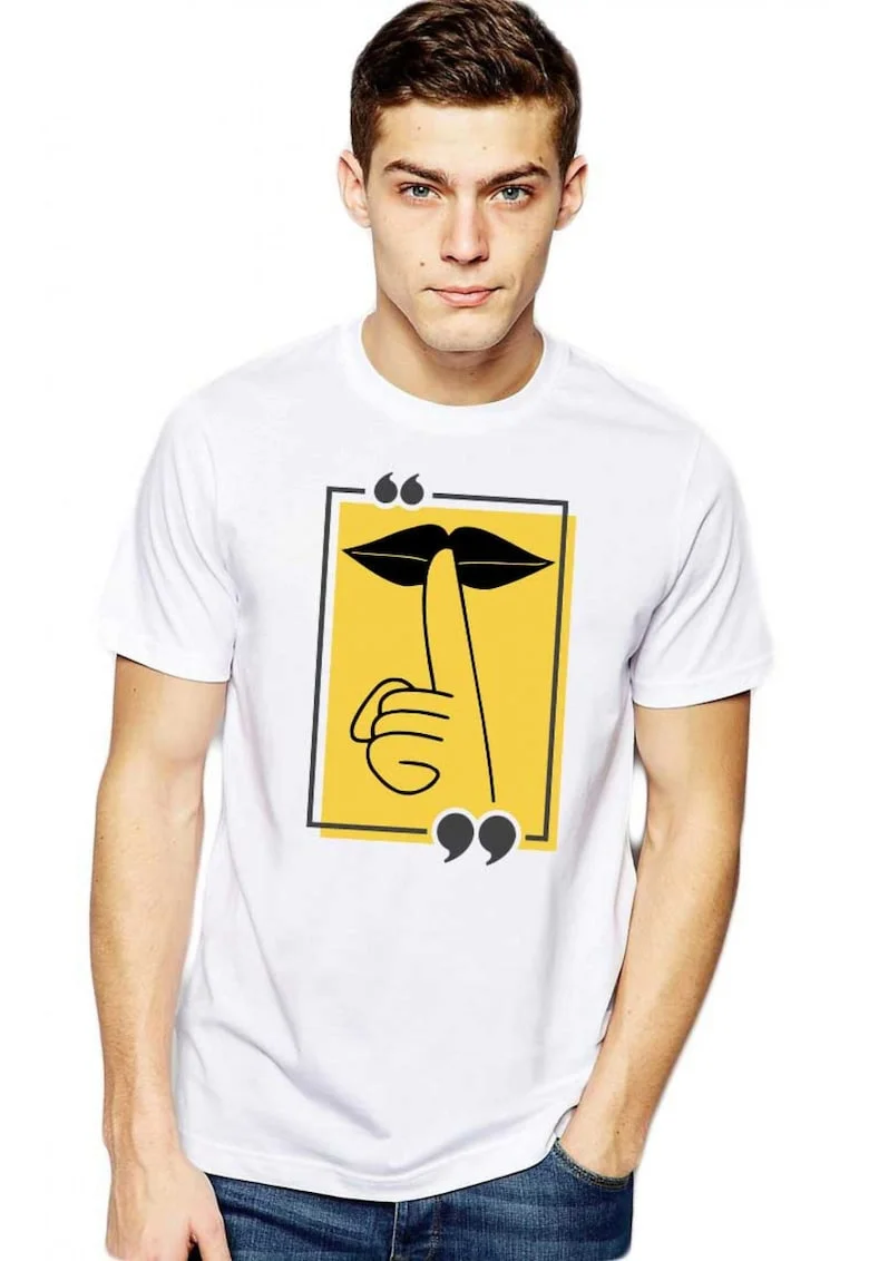 Tricou barbati alb, Don't Speak