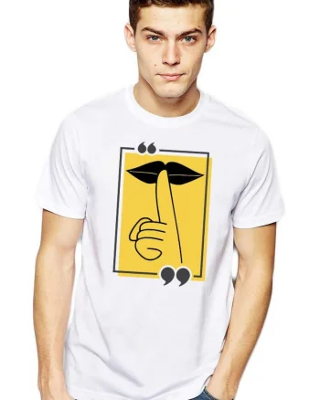 Tricou barbati alb, Don't Speak