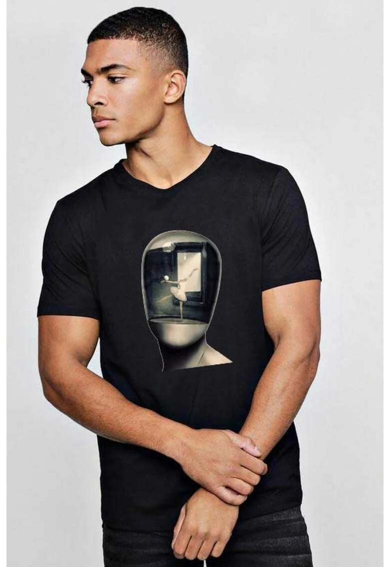 Tricou barbati negru - Dali - Globul