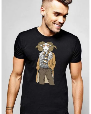 Tricou barbati negru - Berbec Fashion