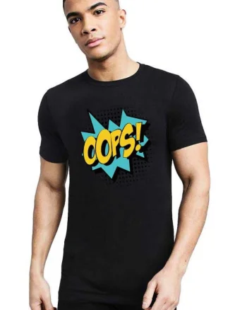 Tricou barbati negru - Oops