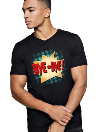 Tricou barbati negru - Bye Bye