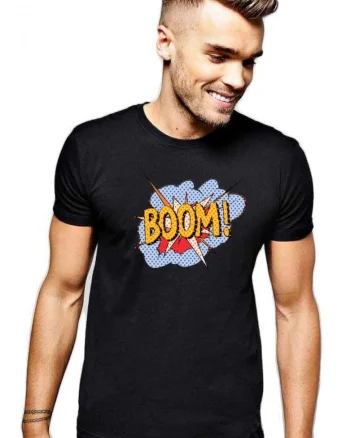 Tricou barbati negru - Boom