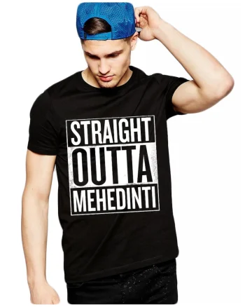 Tricou negru barbati - Straight Outta Mehedinti, Negru