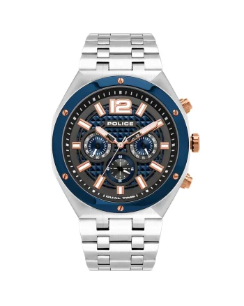 Ceas barbatesc  PL15995JSTBL.61M Luang, 48mm, 10ATM, Argintiu