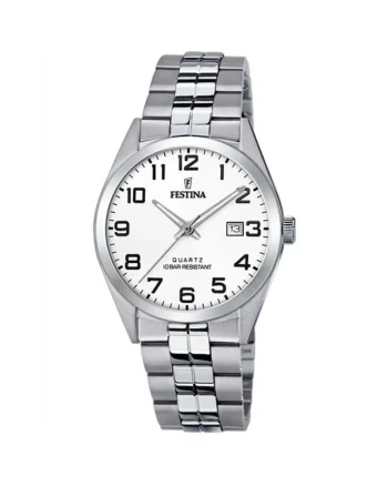 Ceas barbatesc  F20437/1 Quartz Argintiu