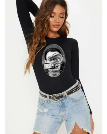 888113633-Bluza dama neagra - Dali - The Watcher