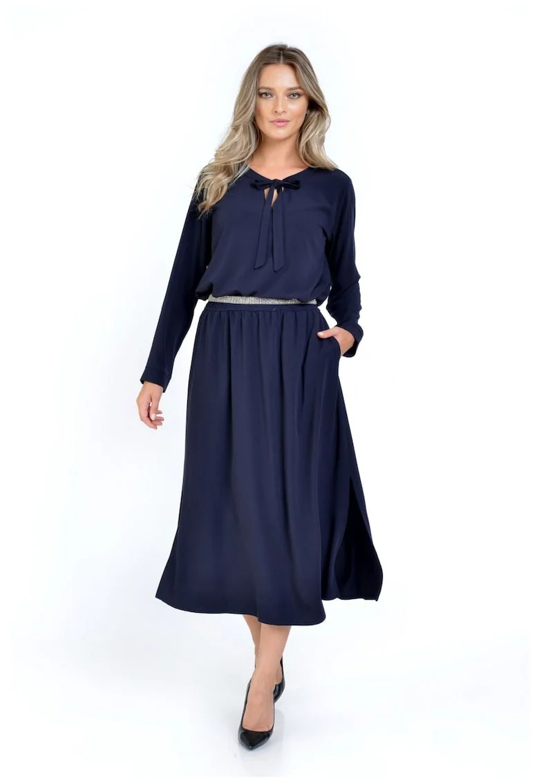 888138007-Bluza Dama cu Funda, Bleumarin