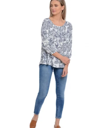 Bluza Dama cu Funda Ampla Crem cu Negru
