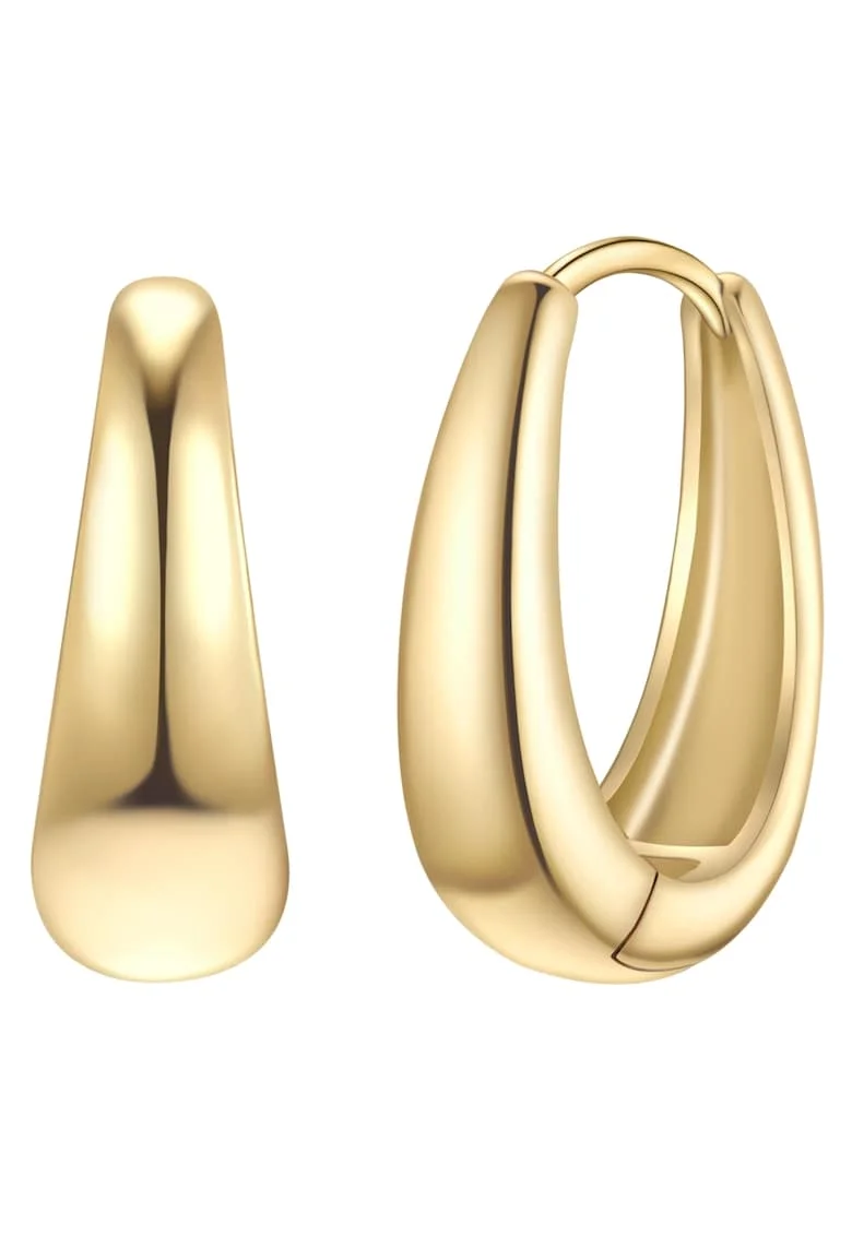 Cercei placati cu aur de 14K, Auriu
